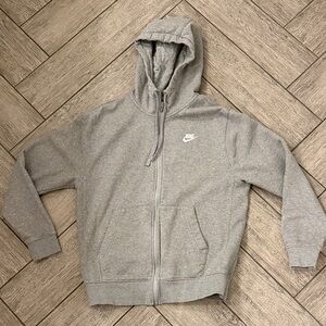 Nike Heather Gray Full-Zip Hoodie